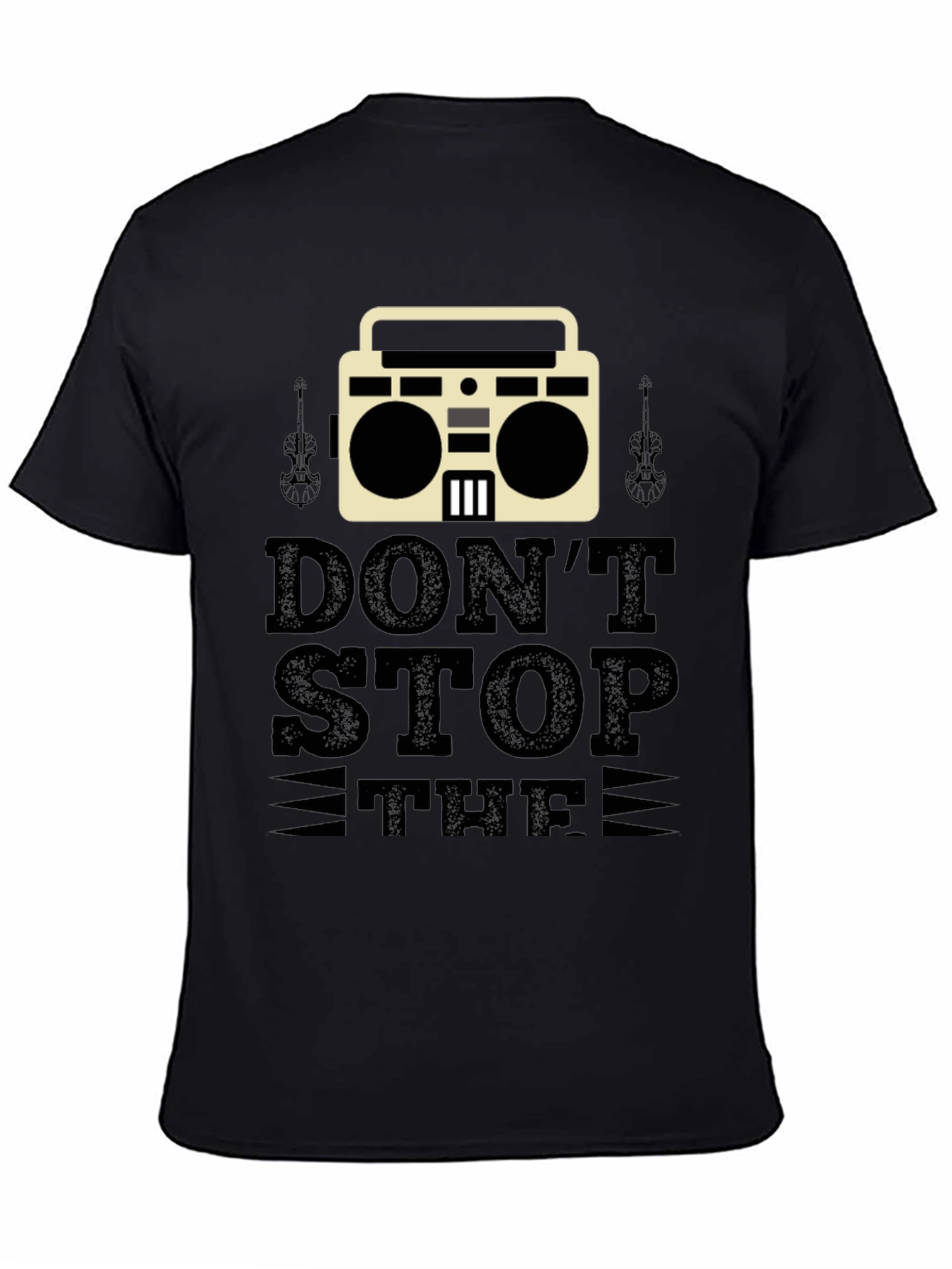 Dont Stop the Music Black T-Shirt