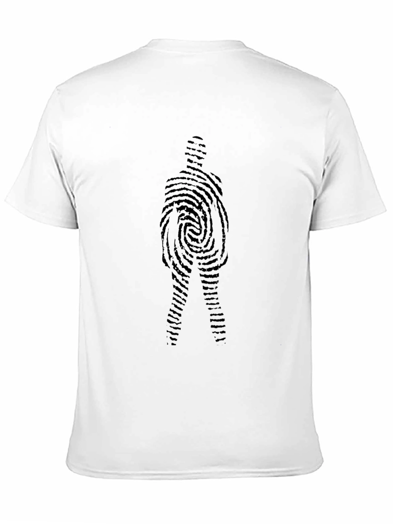 Fingerprint Man Graphic Black T-Shirt