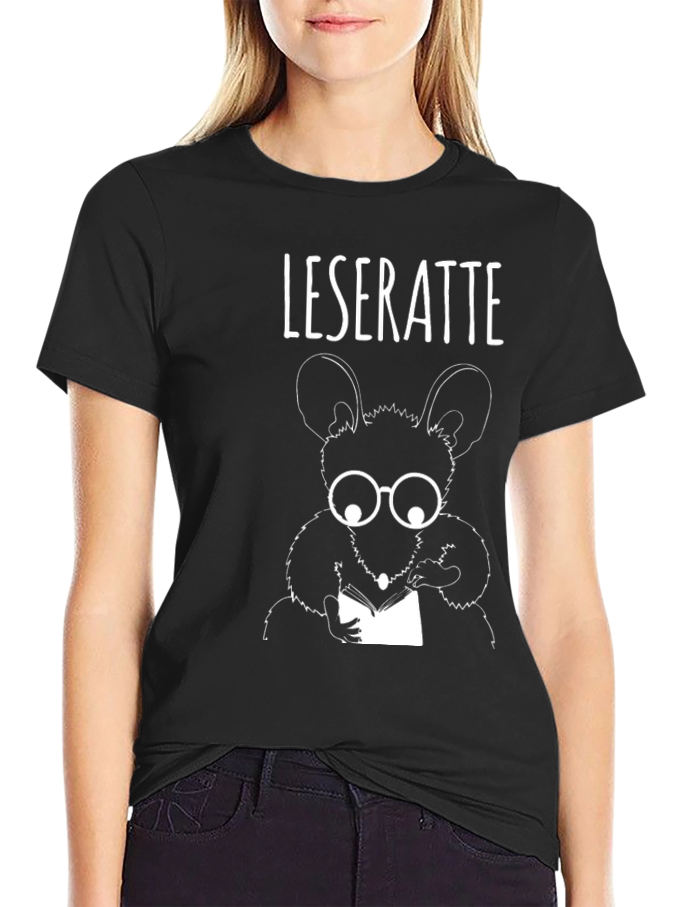 Leseratte T-Shirt - Bookworm Rat Tee