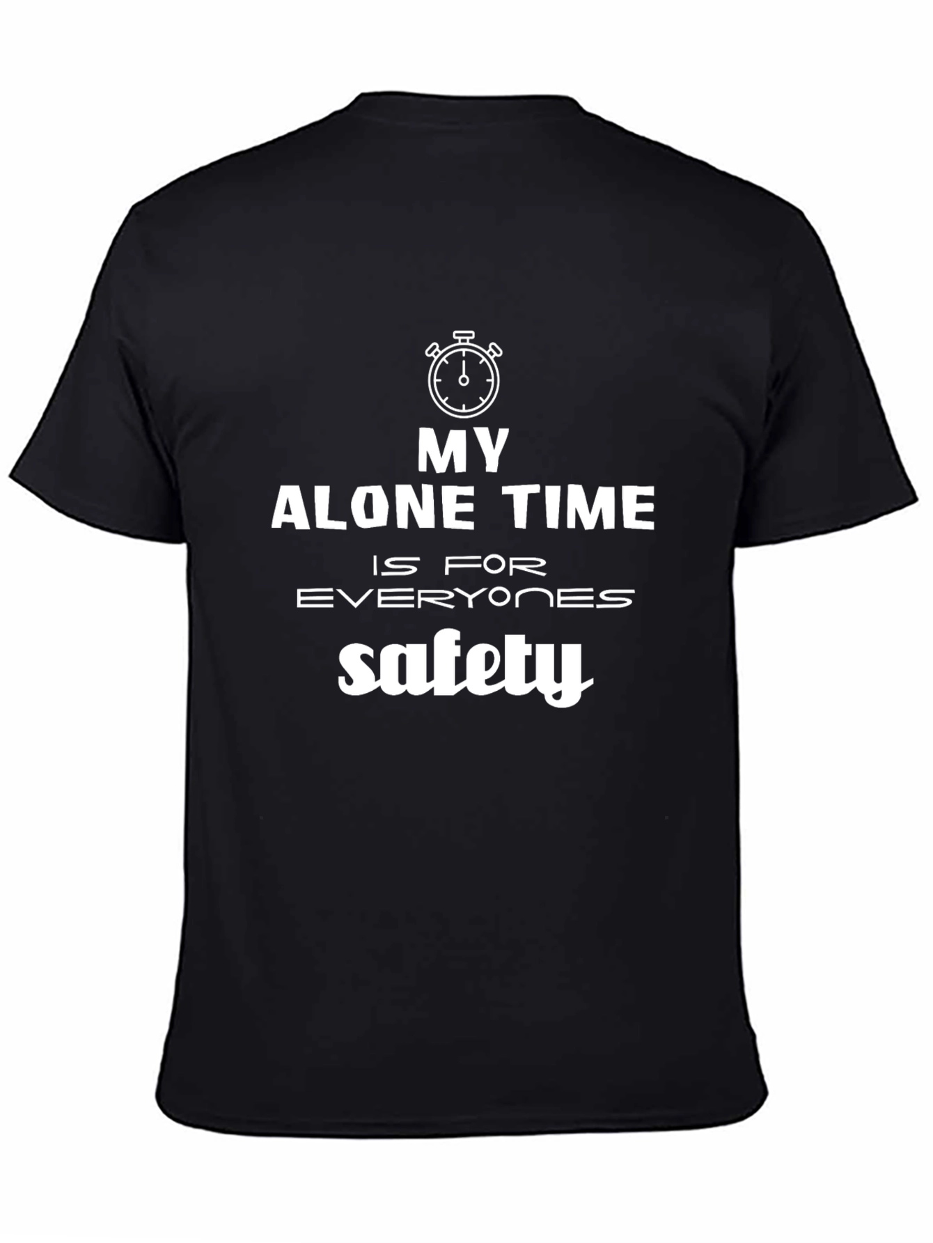 My Alone Time Safety Graphic Tee - Black
