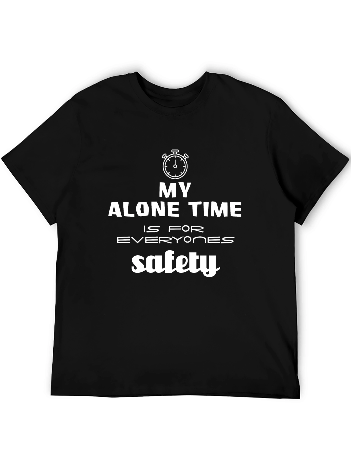 My Alone Time Safety Graphic Tee - Black