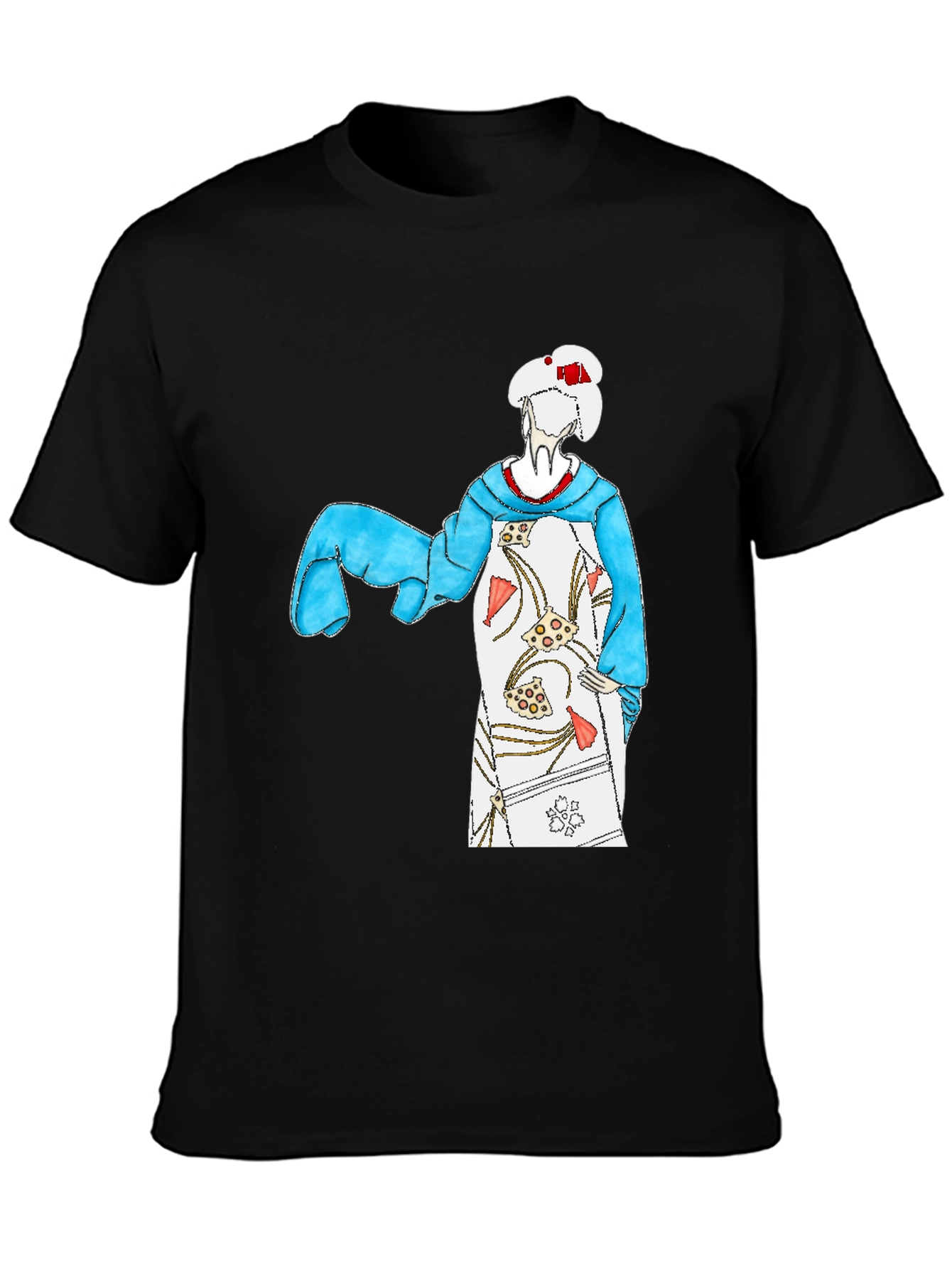 Geisha Graphic Tee - Black Cotton T-Shirt