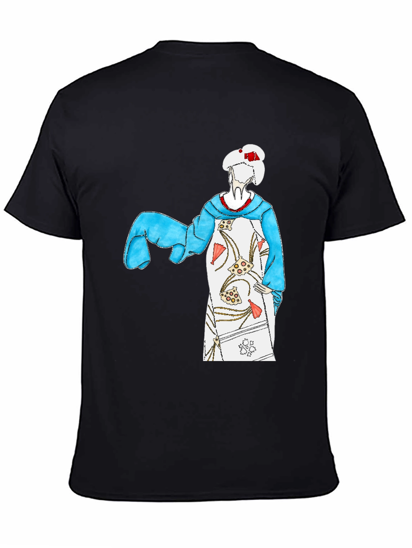 Geisha Graphic Tee - Black Cotton T-Shirt