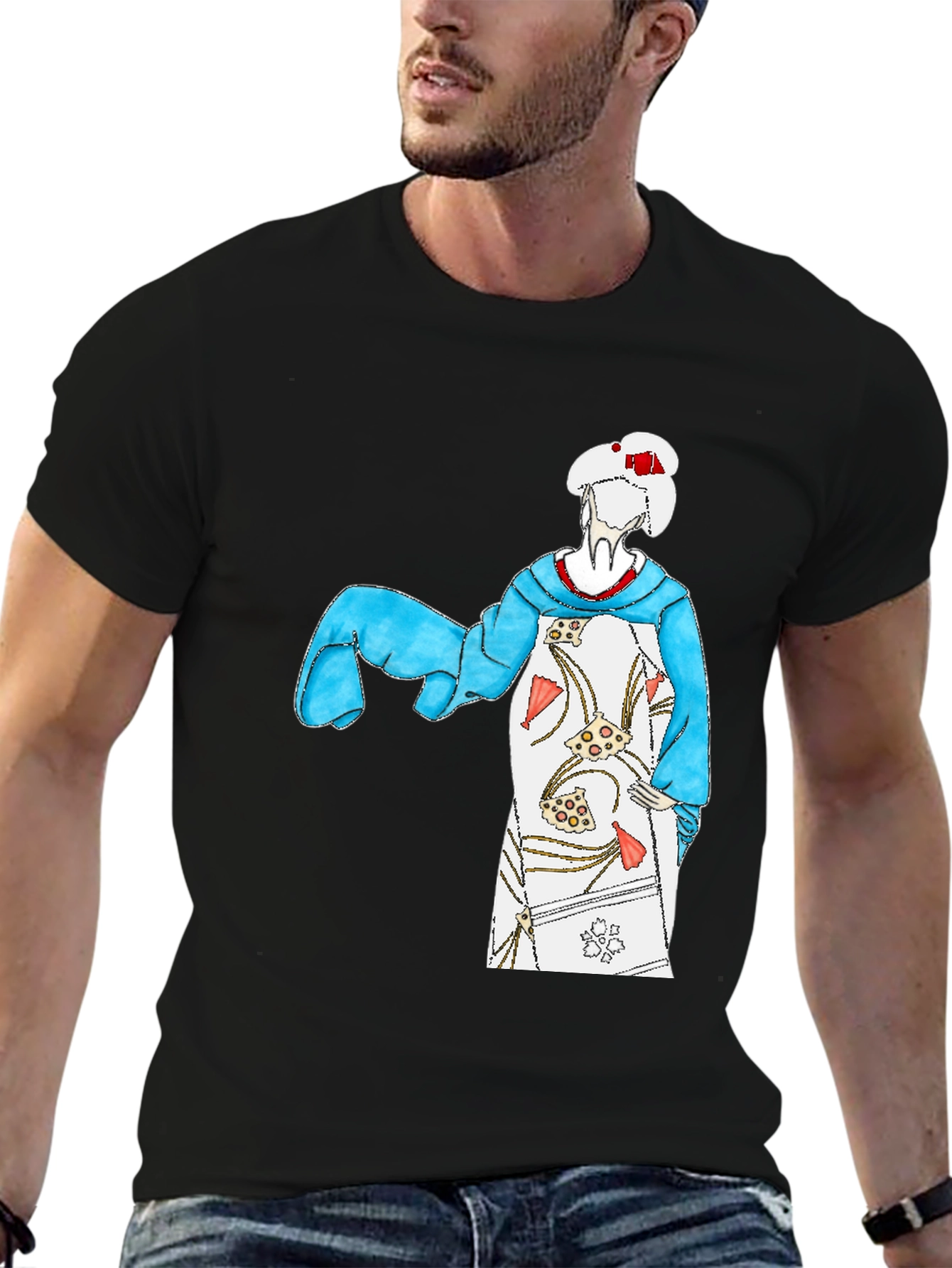 Geisha Graphic Tee - Black Cotton T-Shirt