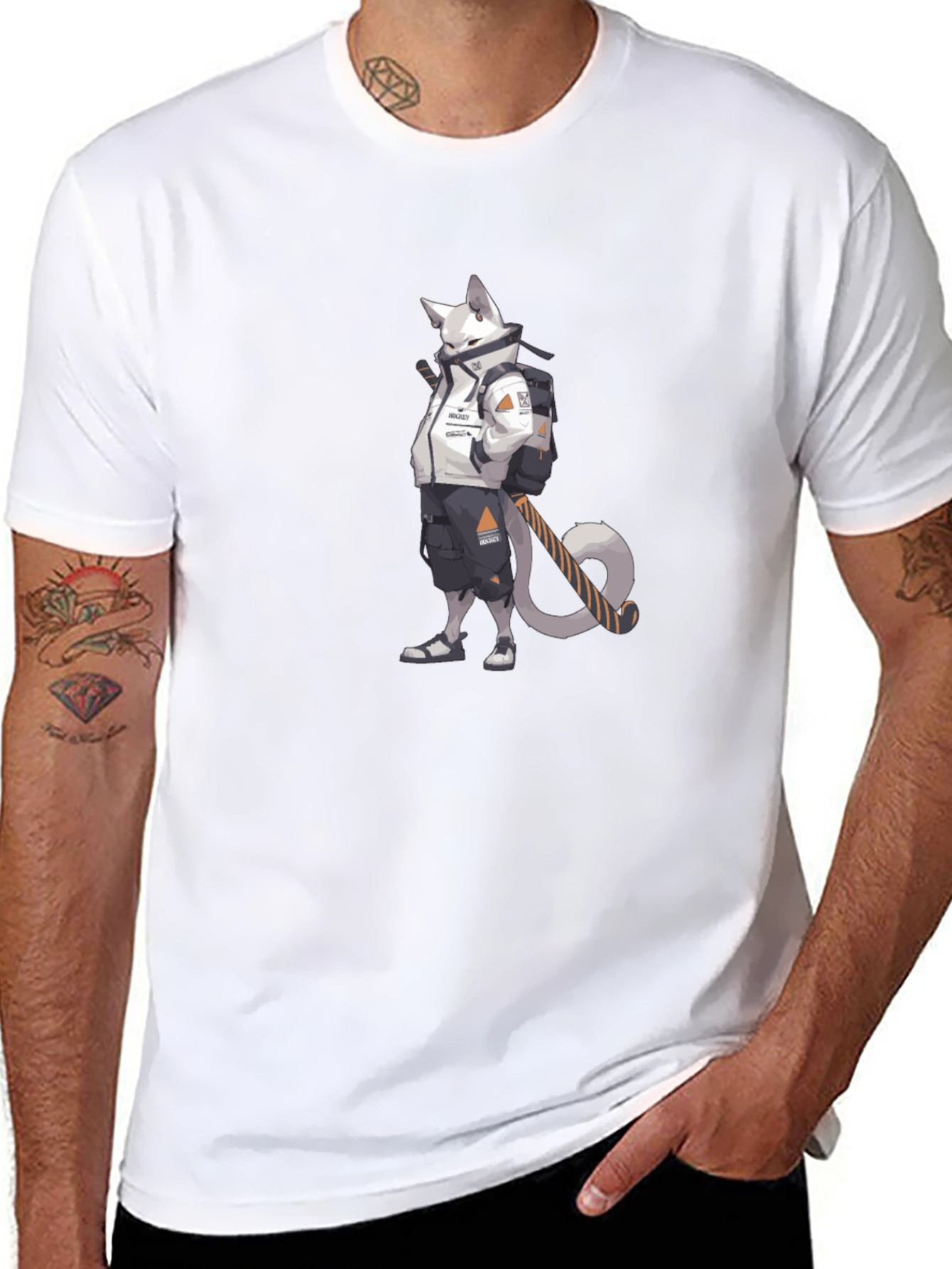 Cyberpunk Cat T-Shirt - Urban Style Tee