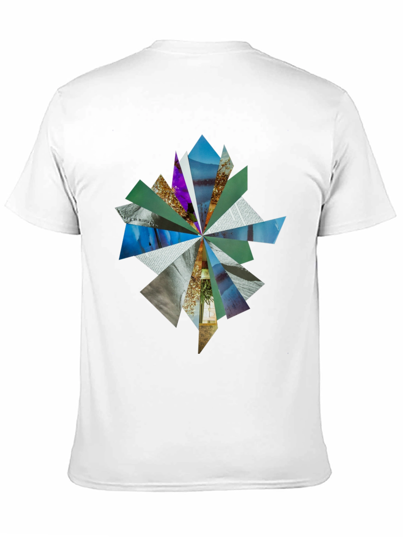 Abstract Geometric Print Black T-Shirt