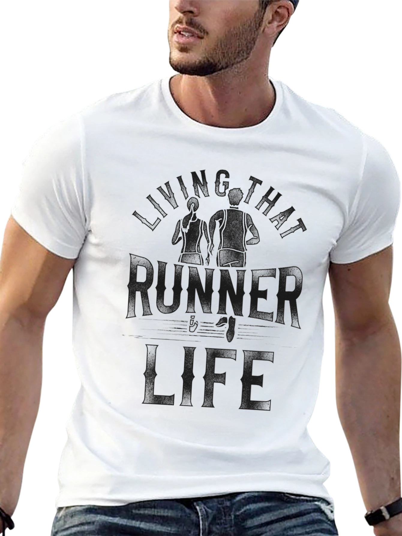 Runner Life Black T-Shirt - Athlete Graphic Tee