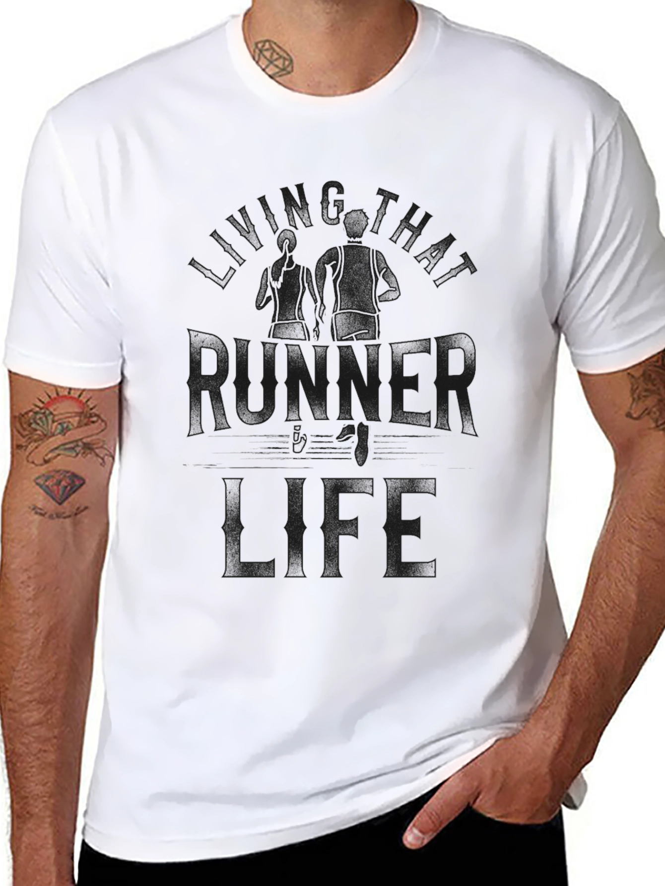 Runner Life Black T-Shirt - Athlete Graphic Tee