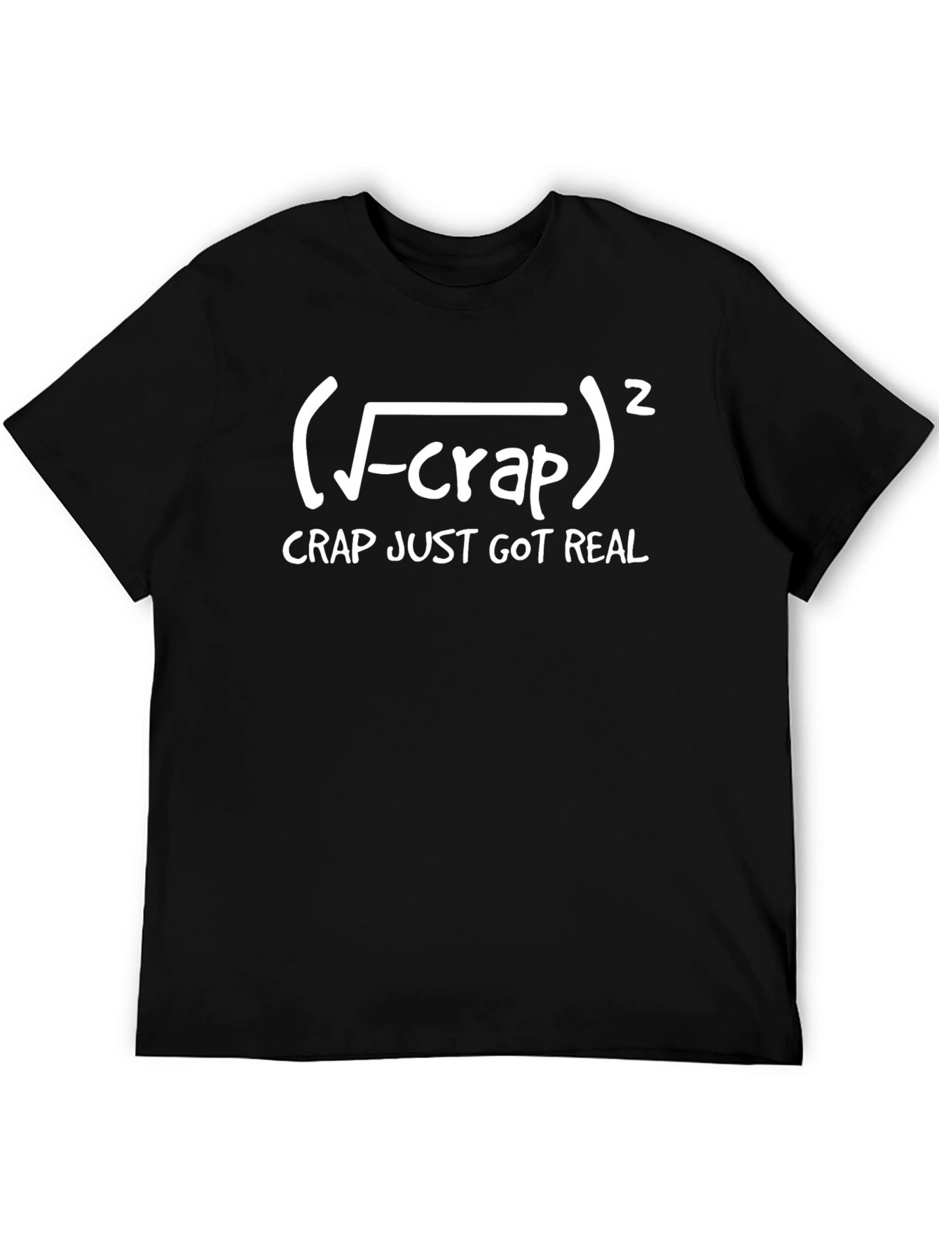 Funny Math Pun T-Shirt - Crap Just Got Real