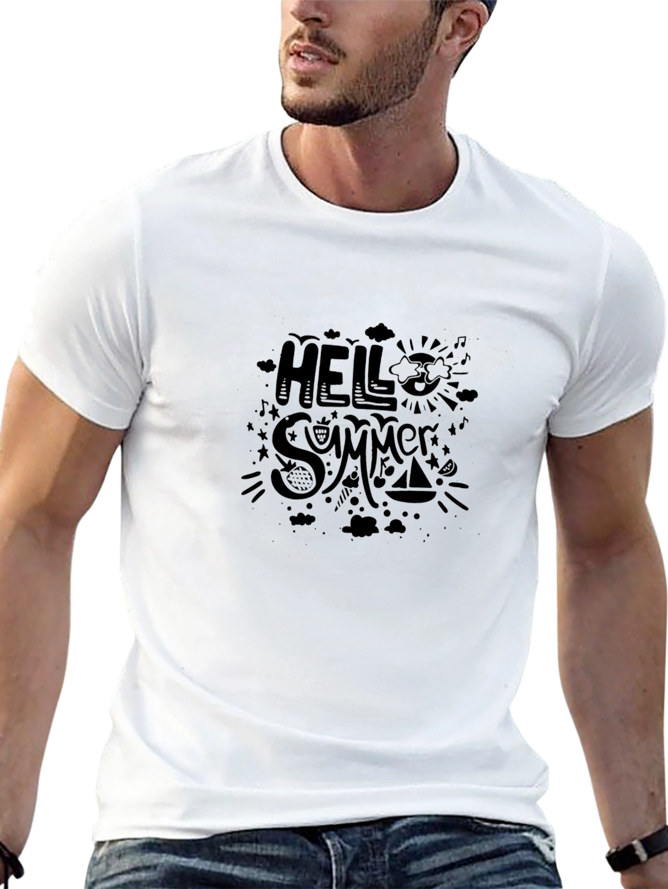 Hello Summer Graphic T-Shirt - Stylish Everyday Wear