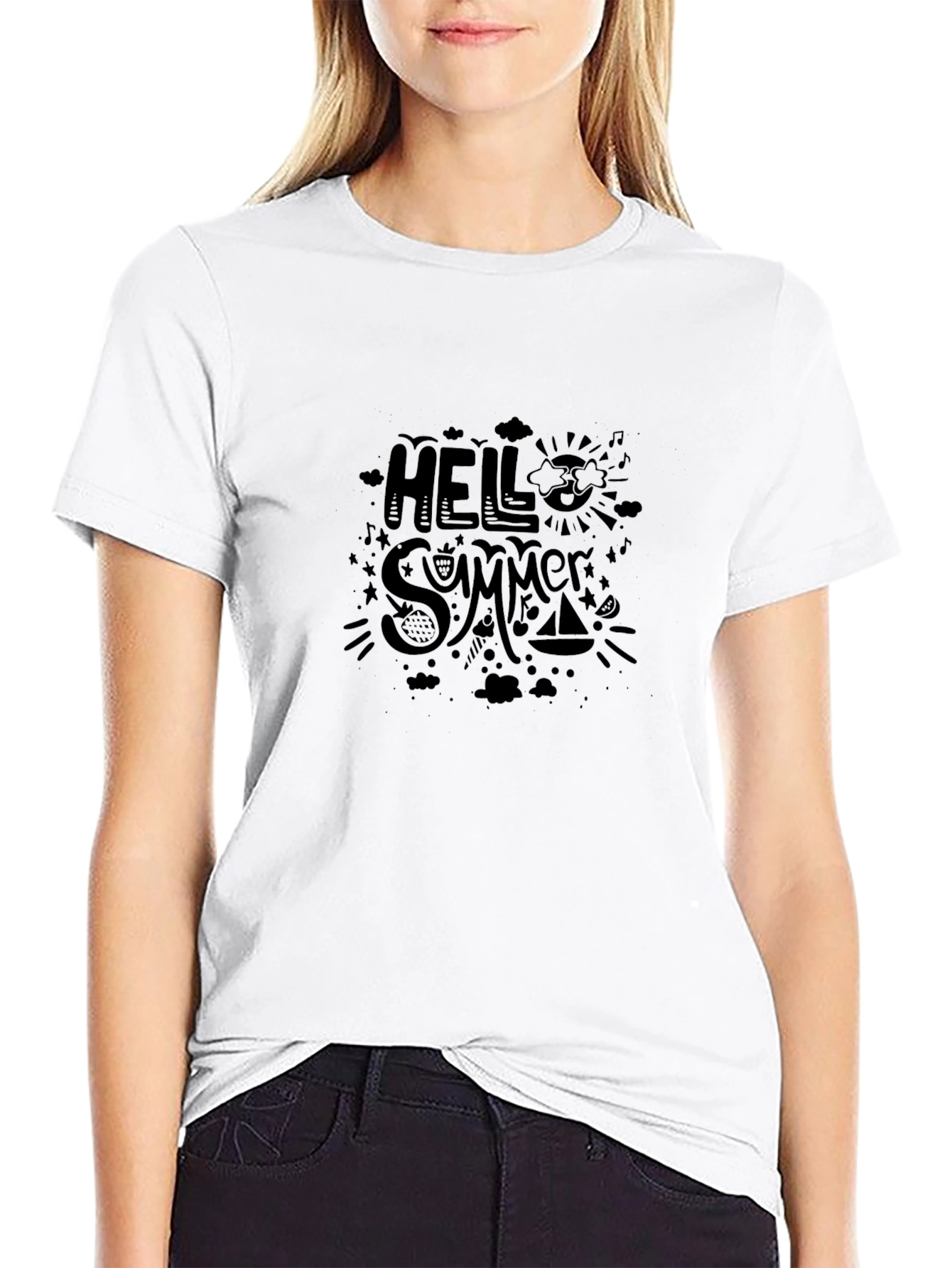 Hello Summer Graphic T-Shirt - Stylish Everyday Wear