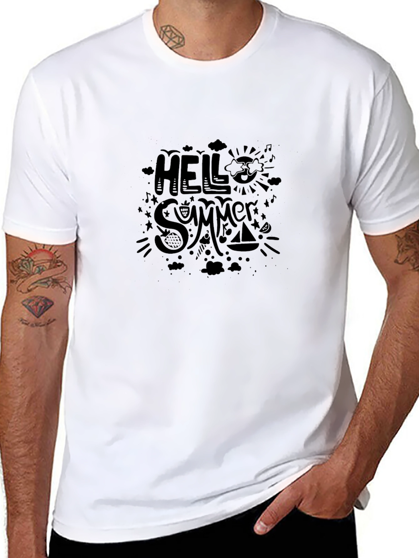 Hello Summer Graphic T-Shirt - Stylish Everyday Wear