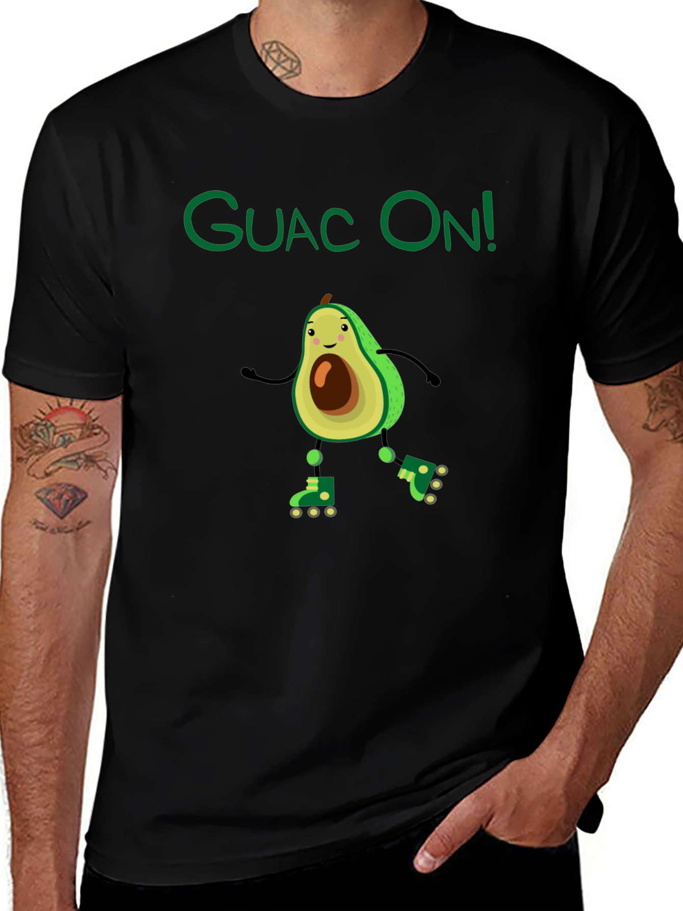 Guac On! Avocado Roller Skate Graphic Tee