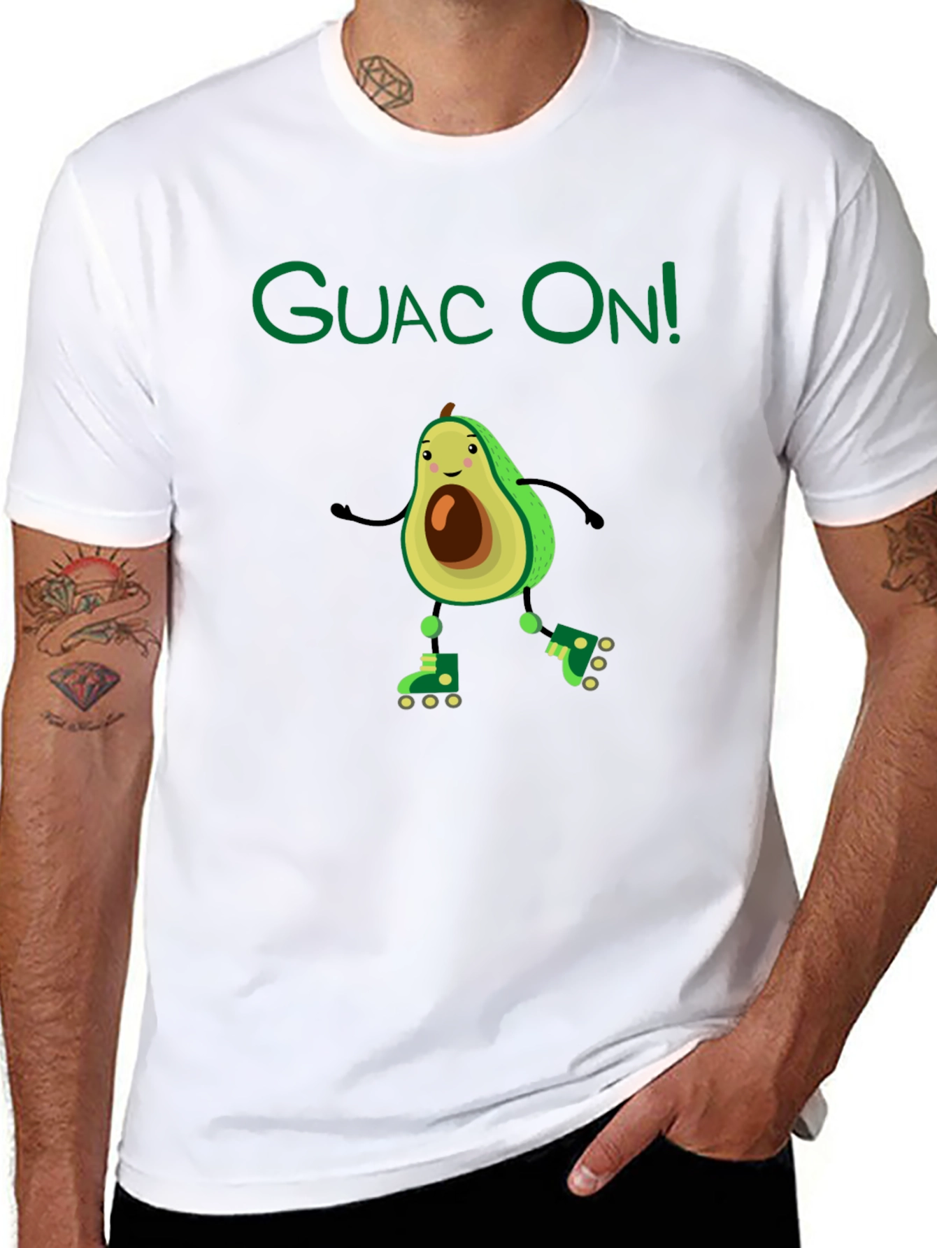Guac On! Avocado Roller Skate Graphic Tee
