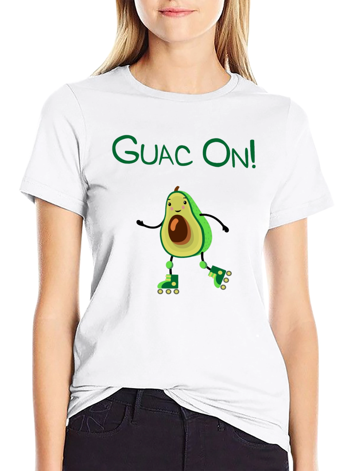 Guac On! Avocado Roller Skate Graphic Tee