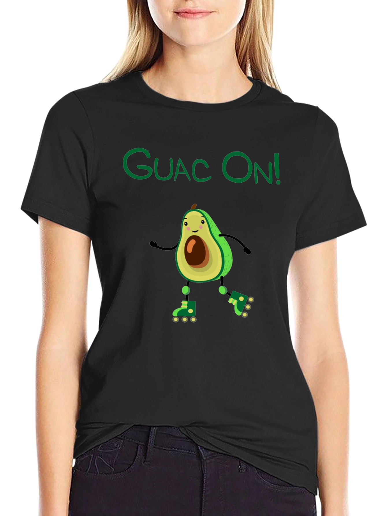 Guac On! Avocado Roller Skate Graphic Tee