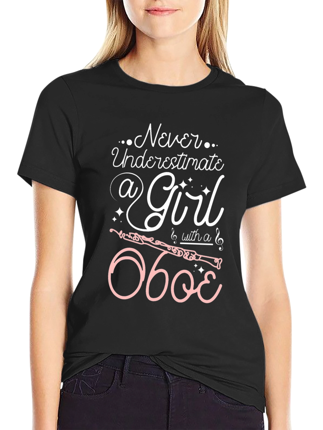 Never Underestimate a Girl with an Oboe T-Shirt