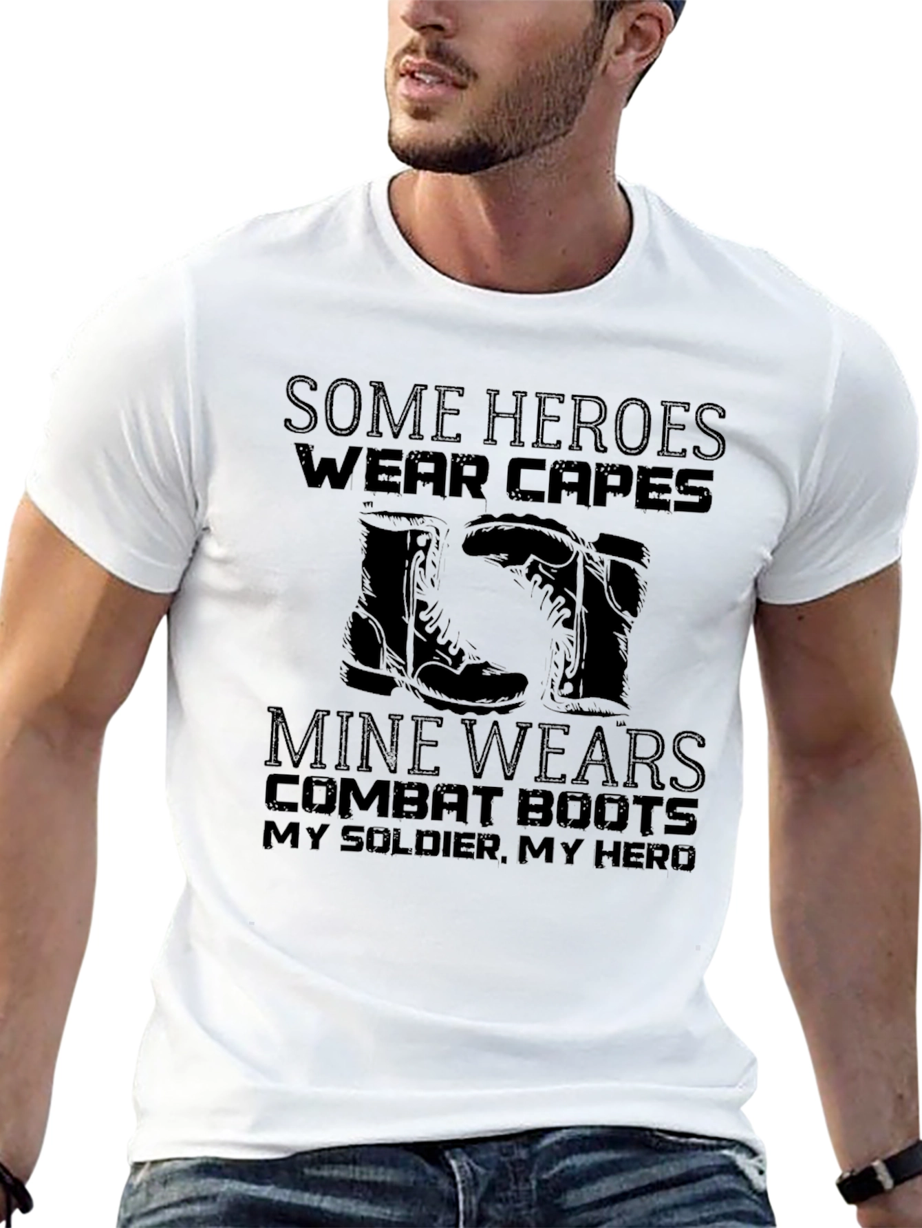 Military Hero Combat Boots T-Shirt