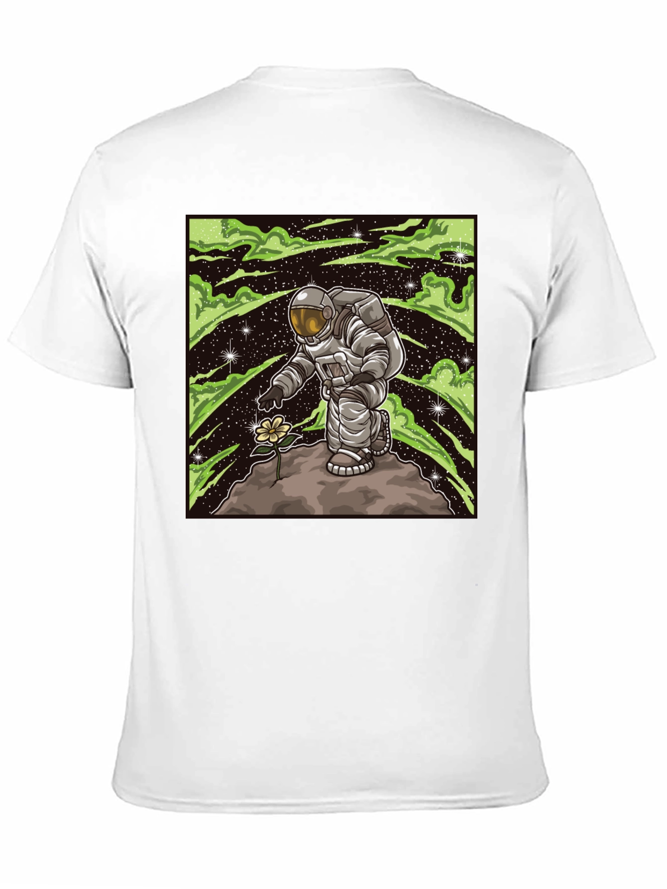 Astronaut Flower T-Shirt - Space Art Tee