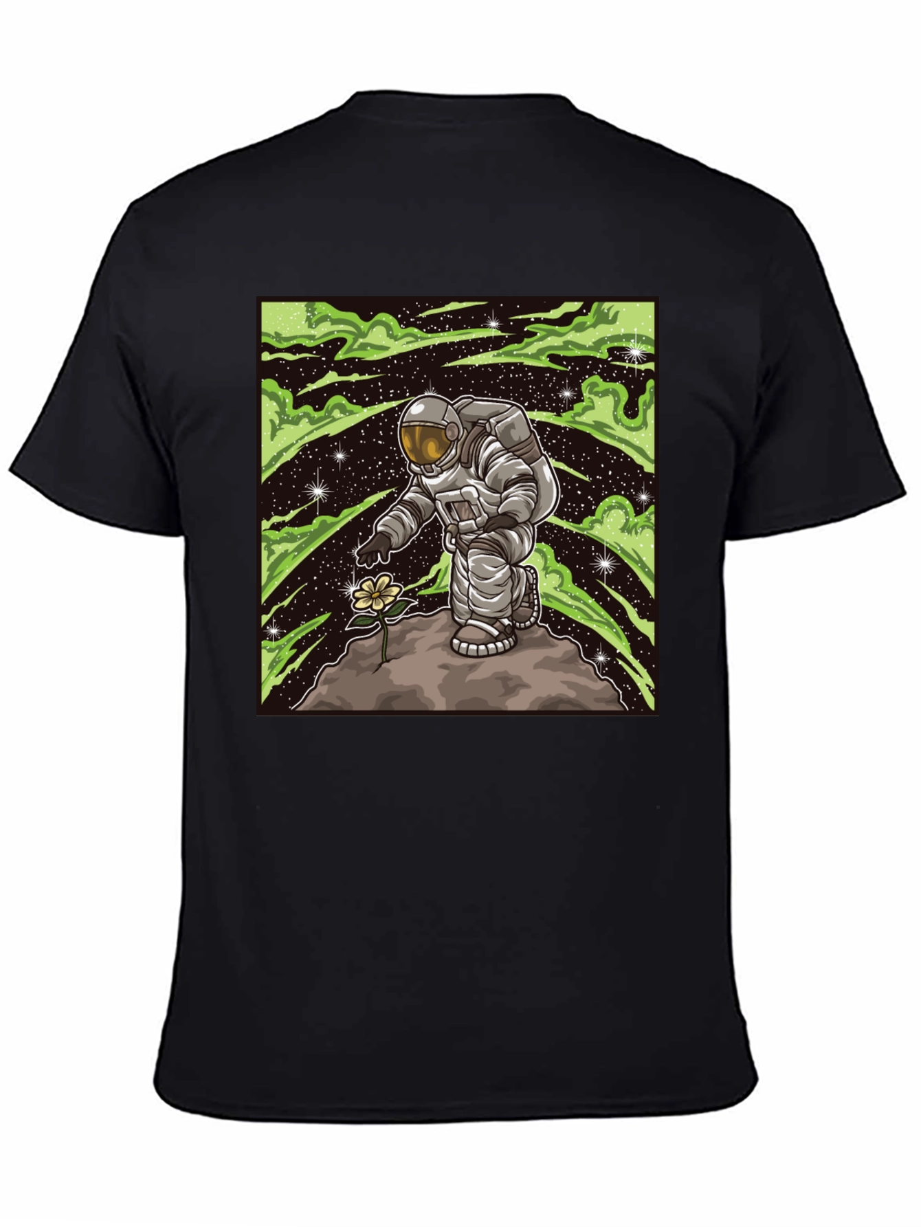 Astronaut Flower T-Shirt - Space Art Tee