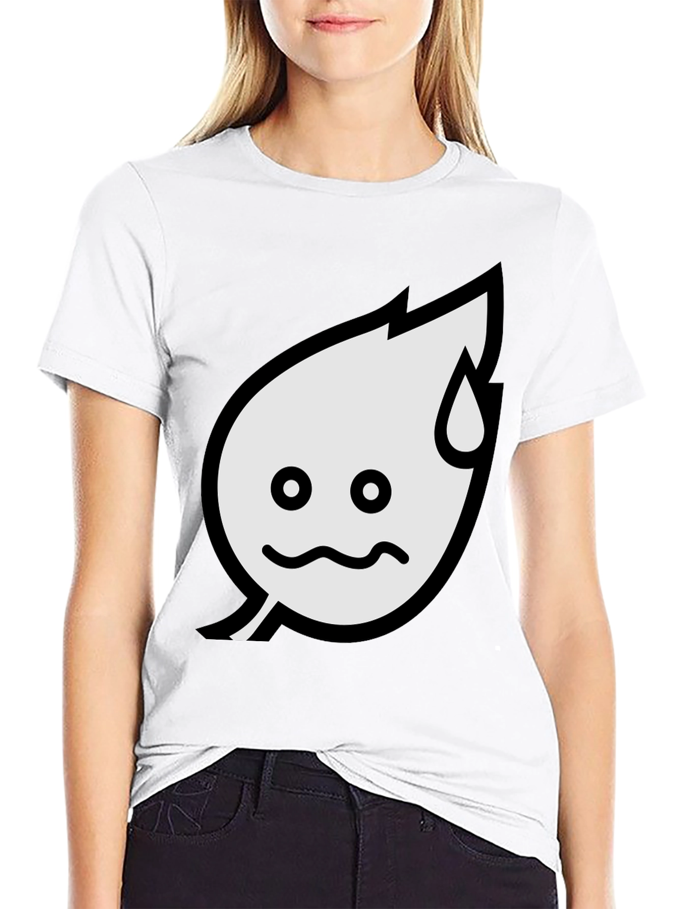 Funny Leaf Graphic Tee - Black