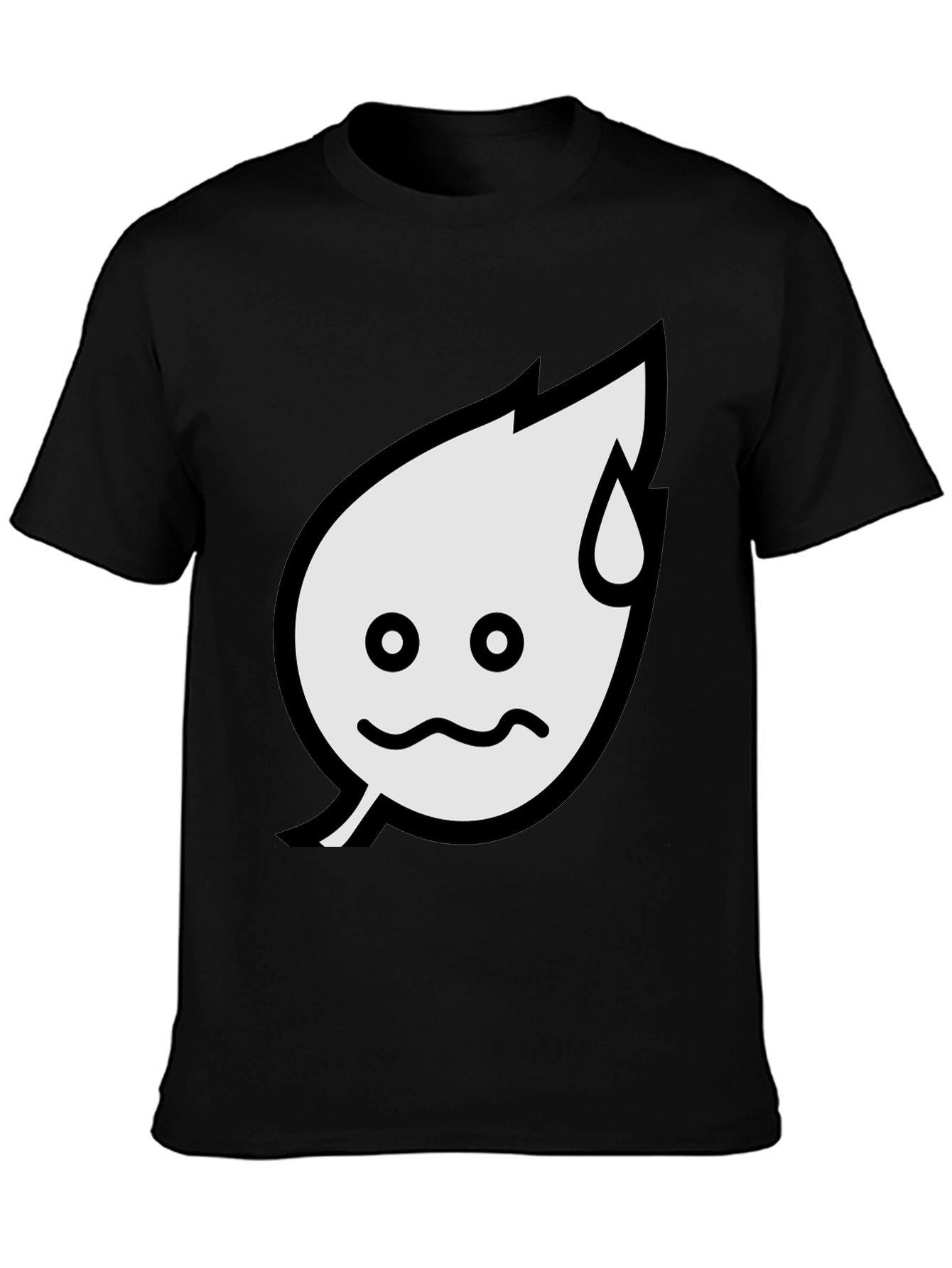 Funny Leaf Graphic Tee - Black