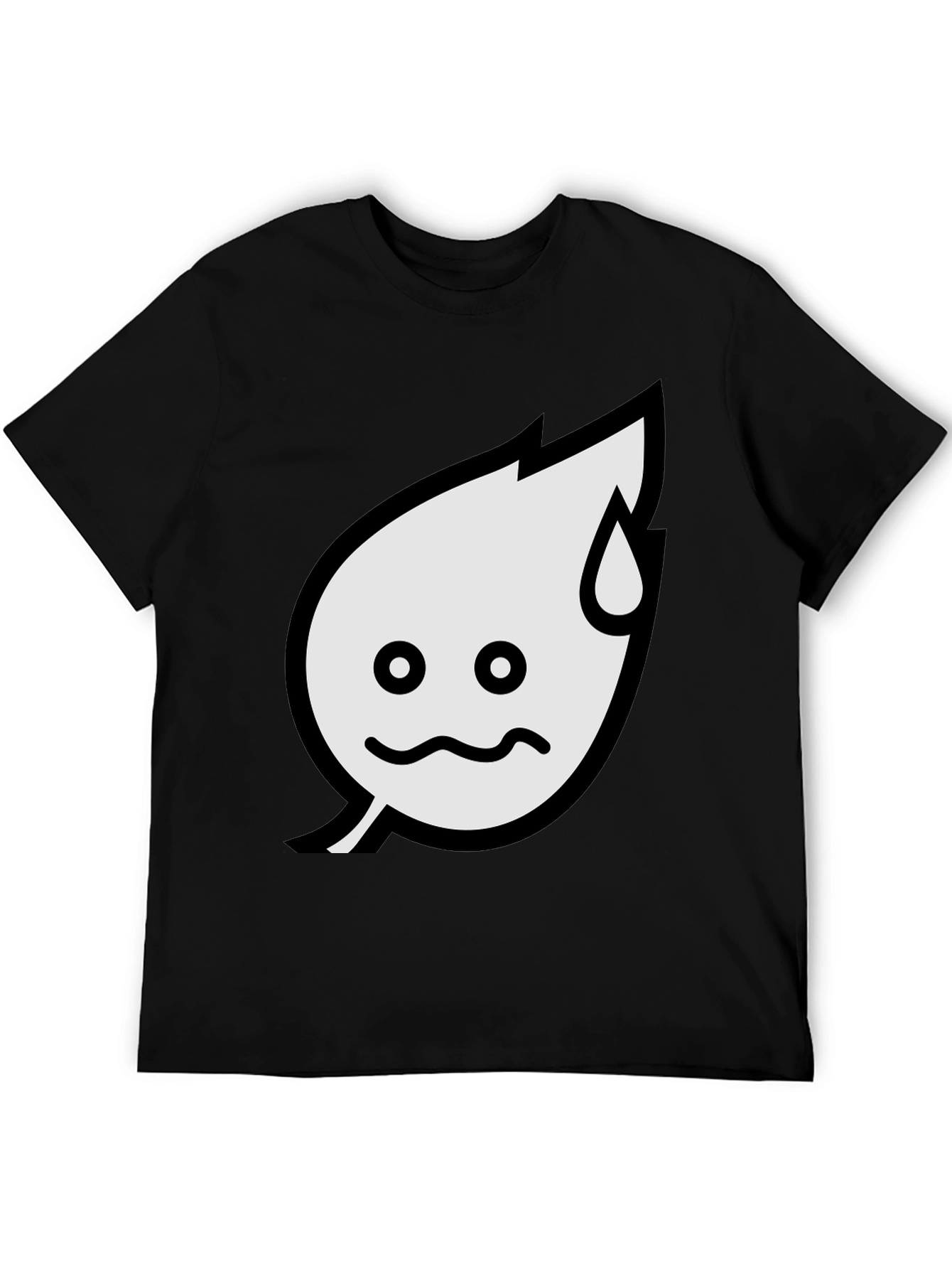 Funny Leaf Graphic Tee - Black