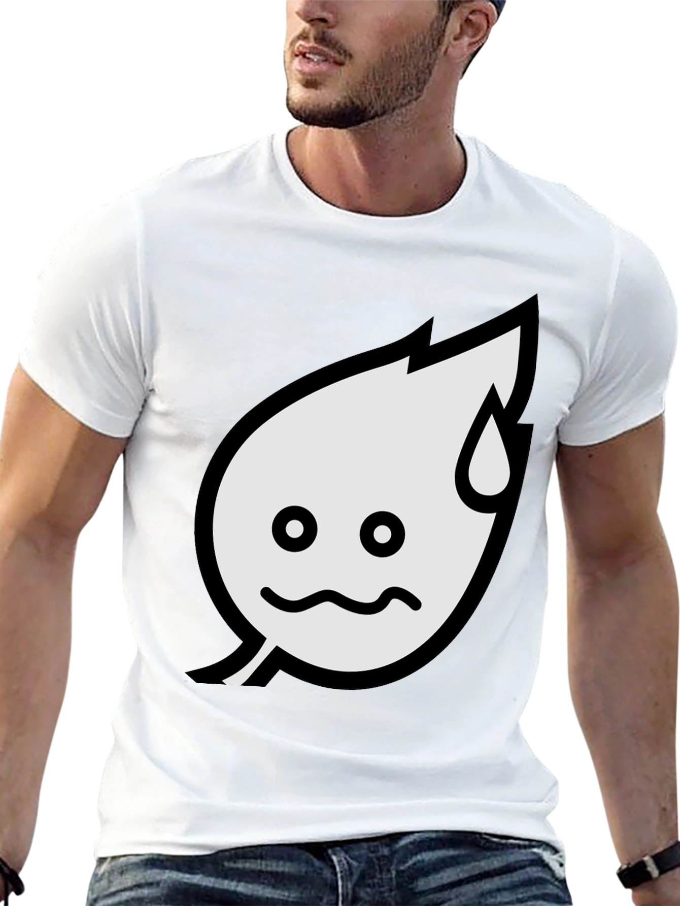 Funny Leaf Graphic Tee - Black