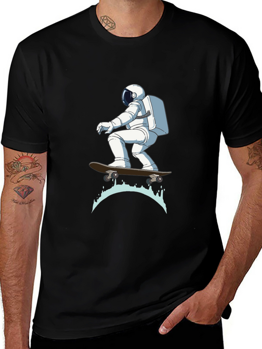 Astronaut Skateboarder Graphic T-Shirt