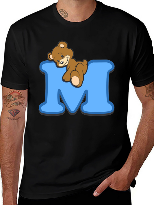 Teddy Bear M Initial T-Shirt