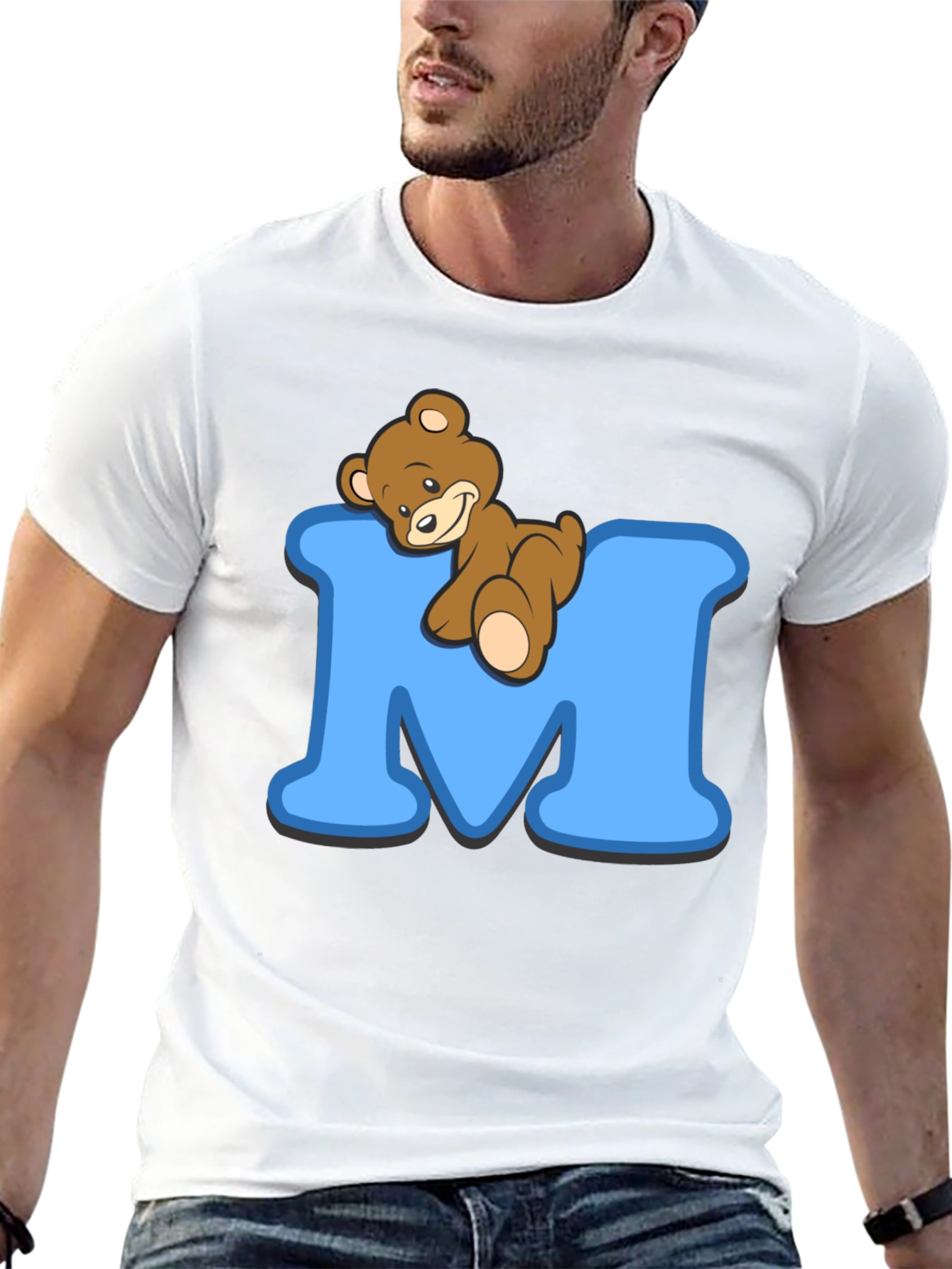 Teddy Bear M Initial T-Shirt