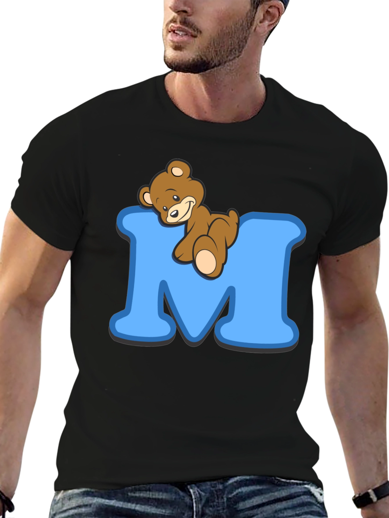 Teddy Bear M Initial T-Shirt