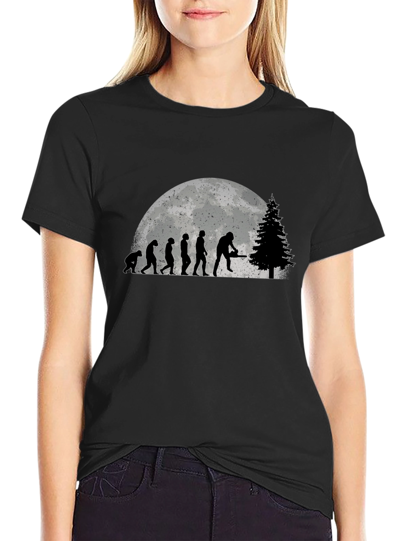 Lumberjack Evolution Black Graphic T-Shirt