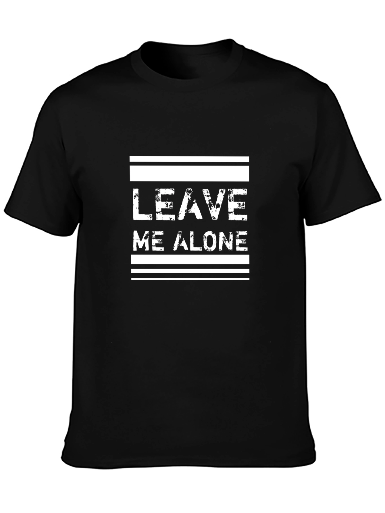 Leave Me Alone Graphic Black T-Shirt