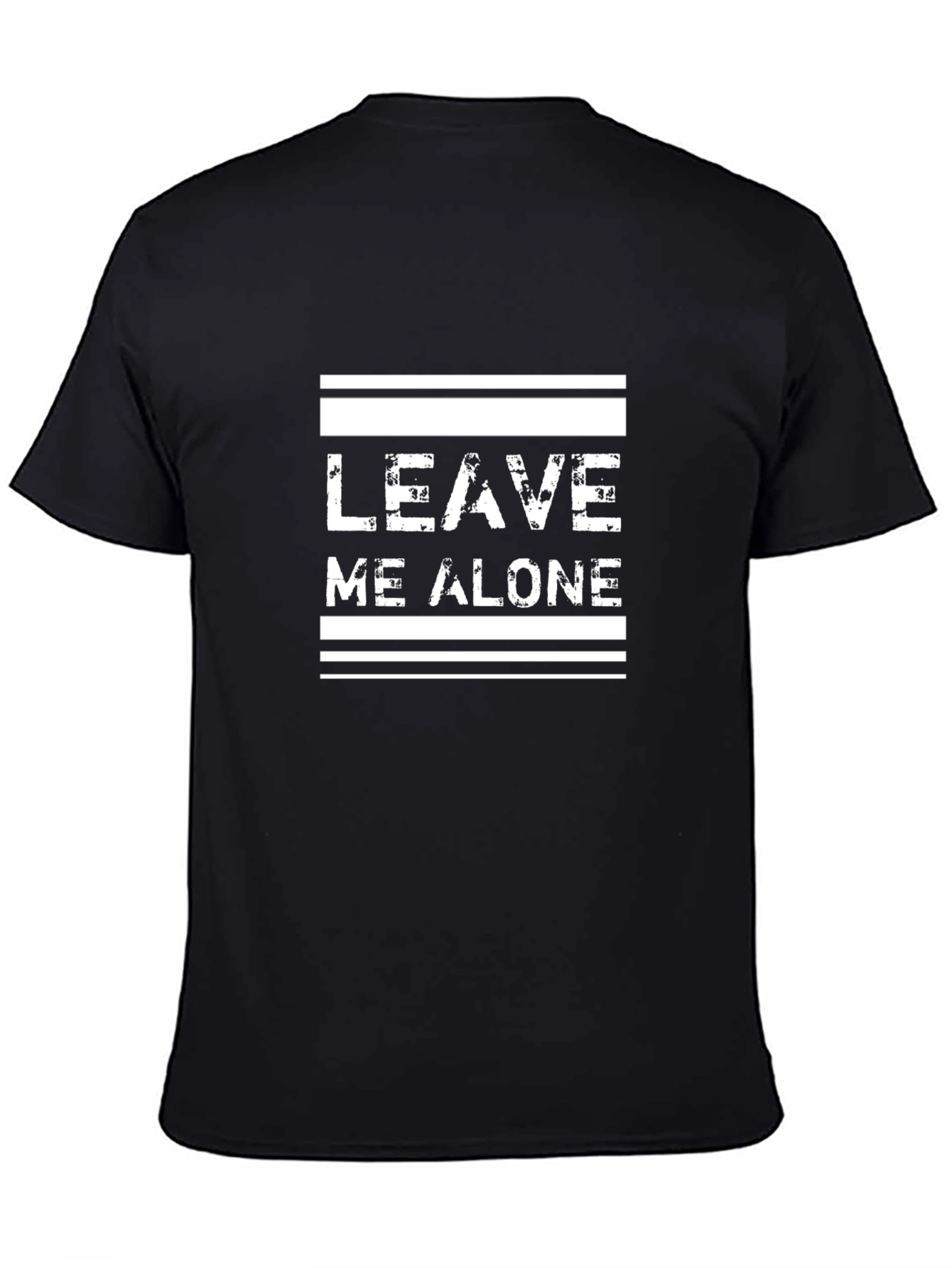 Leave Me Alone Graphic Black T-Shirt