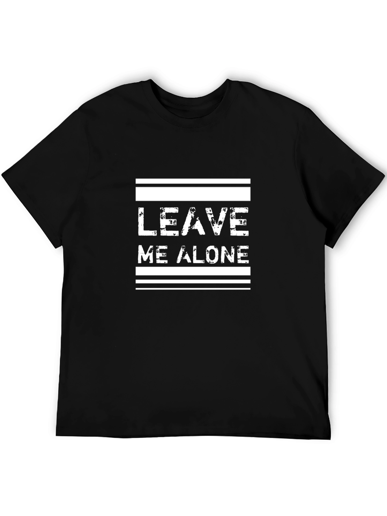 Leave Me Alone Graphic Black T-Shirt