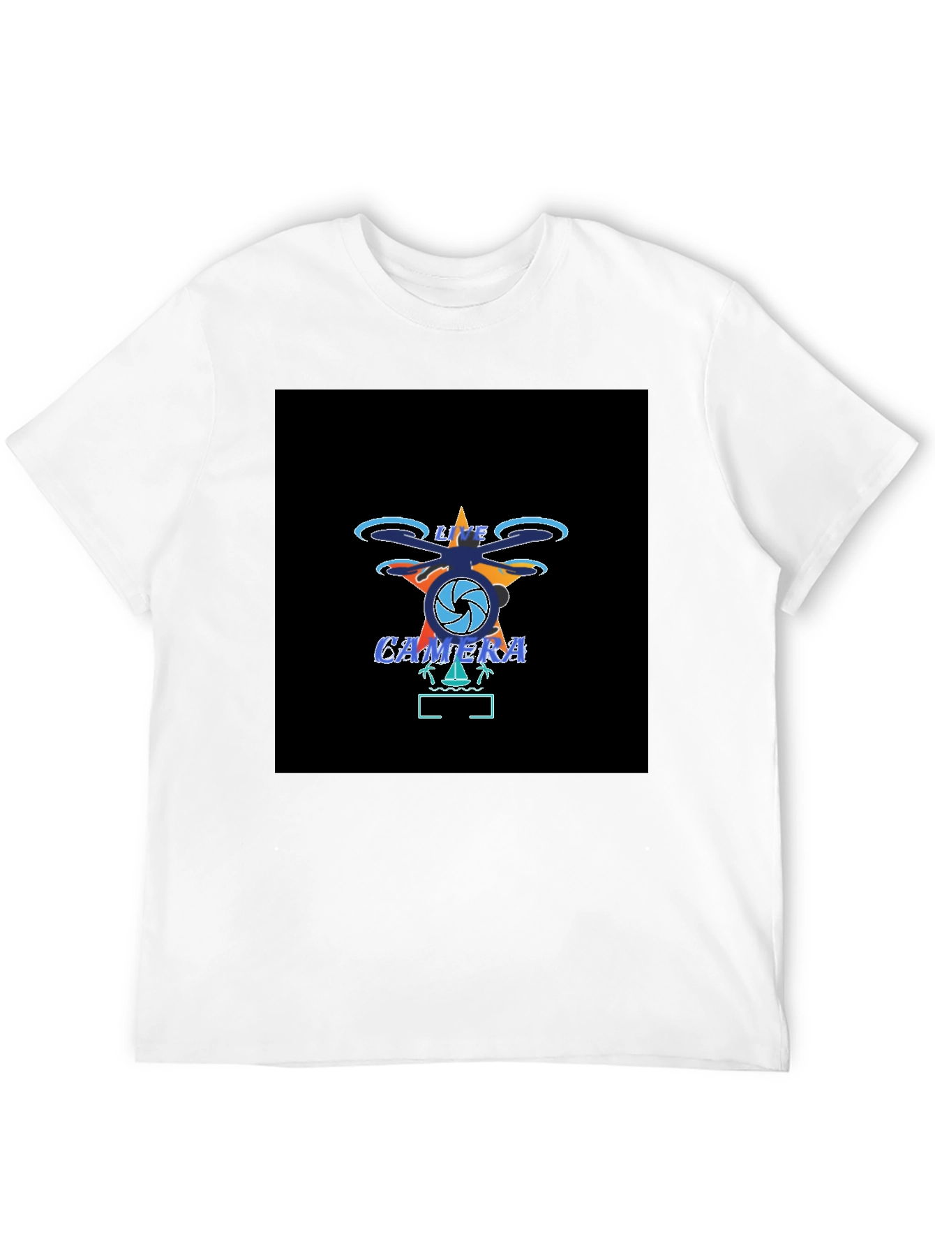 Live Camera Drone Black T-Shirt