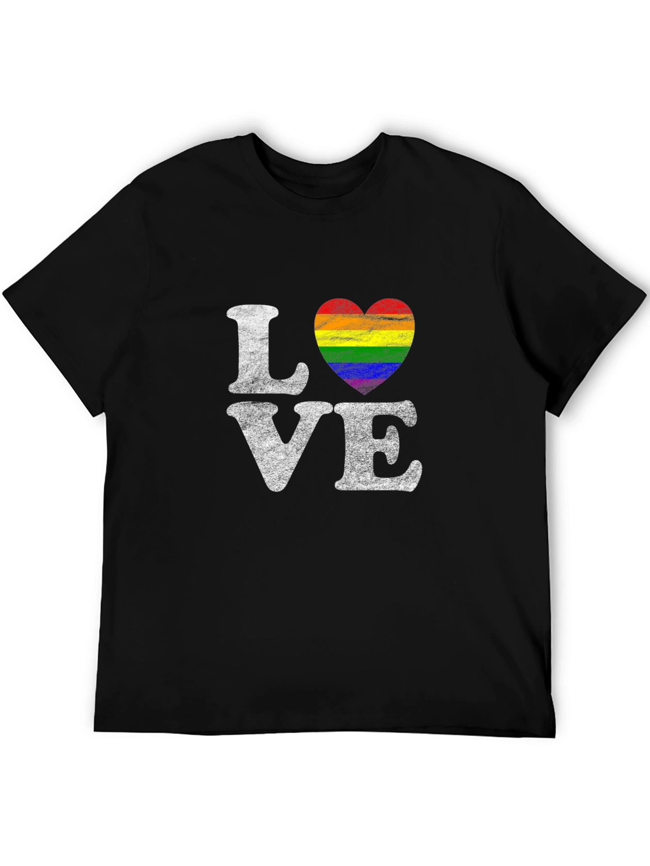 Love Rainbow Heart Graphic T-Shirt