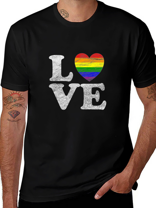 Love Rainbow Heart Graphic T-Shirt