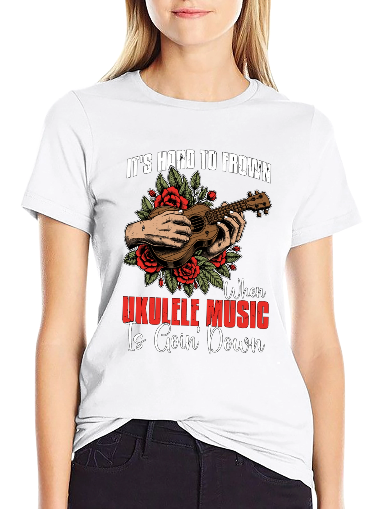Ukulele Music Graphic T-Shirt
