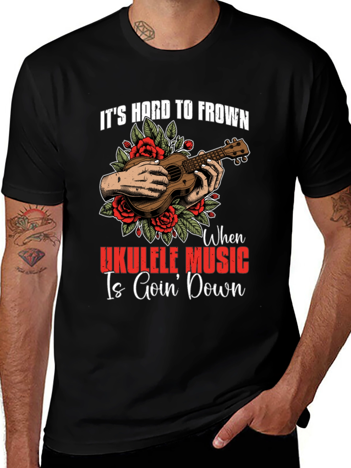 Ukulele Music Graphic T-Shirt