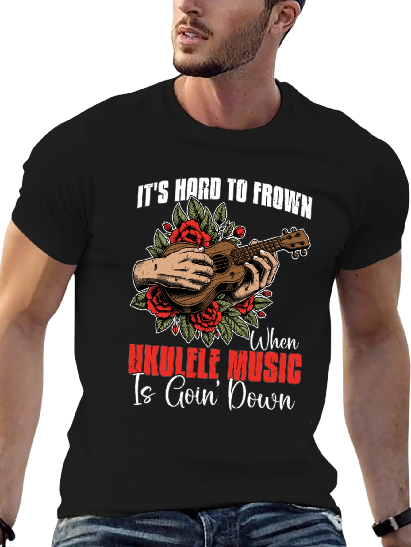Ukulele Music Graphic T-Shirt