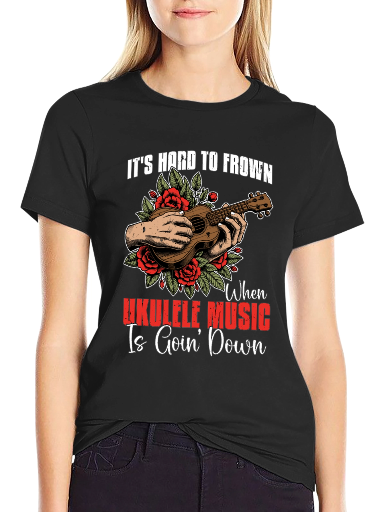Ukulele Music Graphic T-Shirt