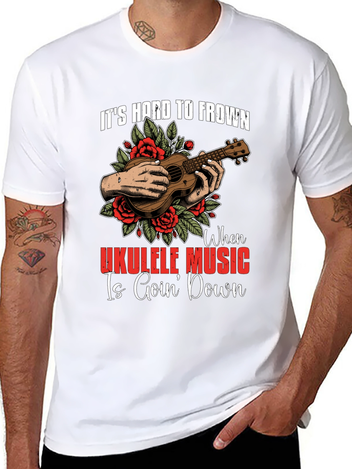 Ukulele Music Graphic T-Shirt