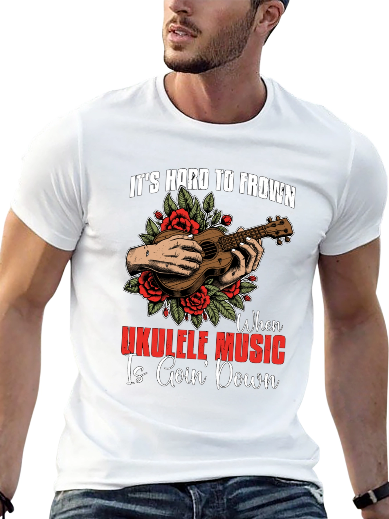 Ukulele Music Graphic T-Shirt