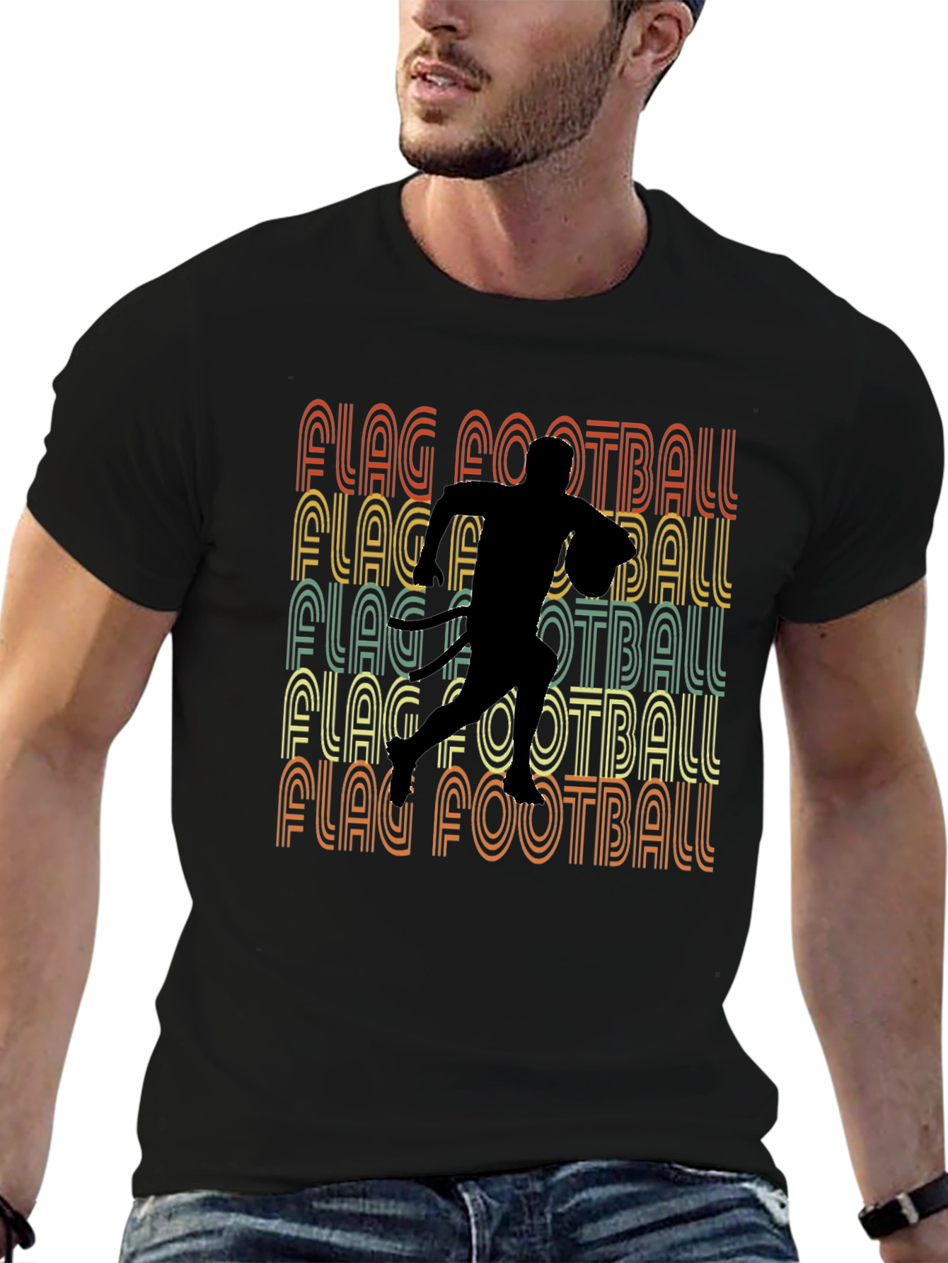 Retro Flag Football T-Shirt - Sportswear
