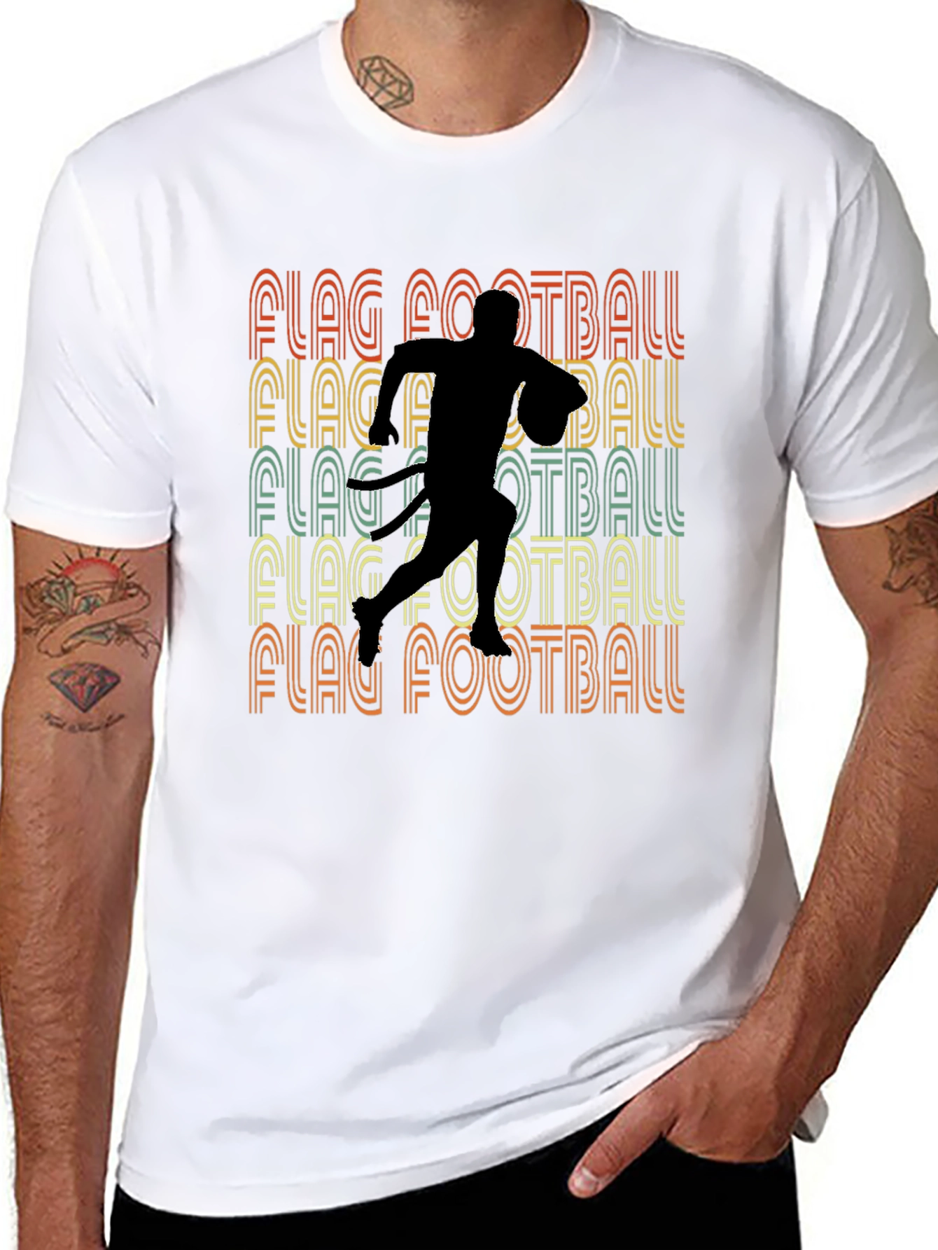 Retro Flag Football T-Shirt - Sportswear