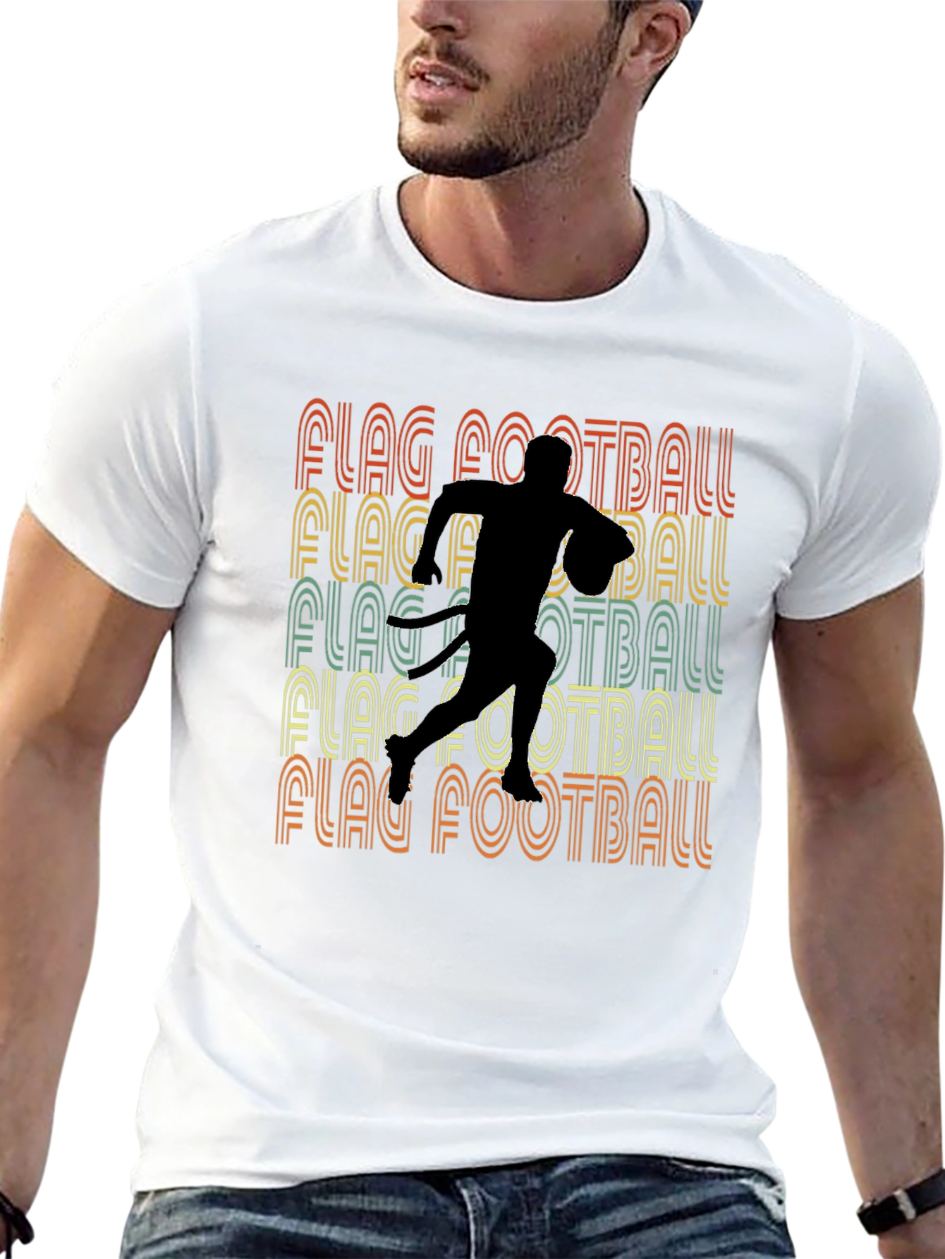 Retro Flag Football T-Shirt - Sportswear