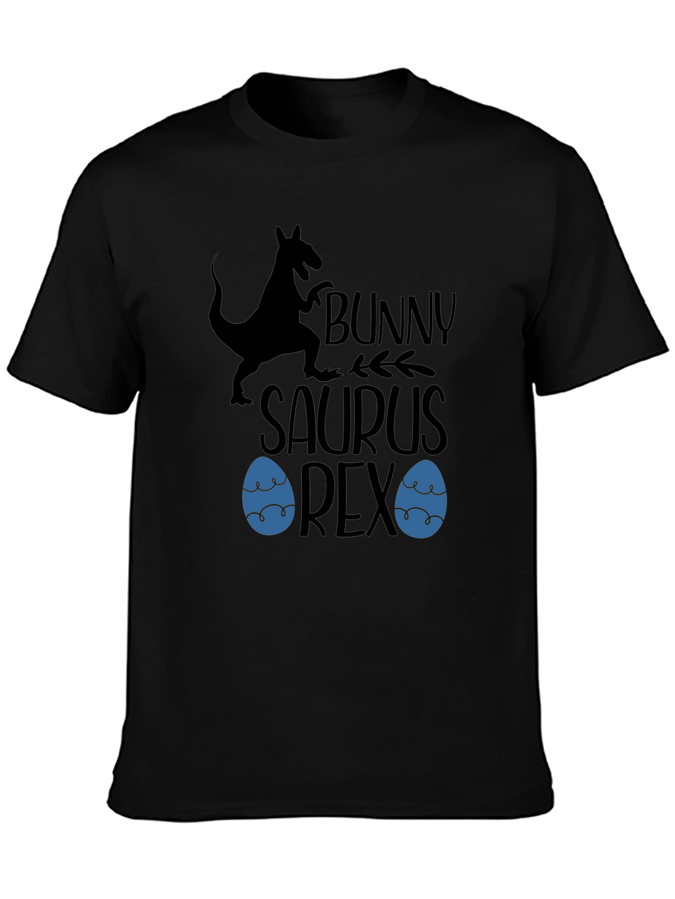 Bunny Saurus Rex Black T-Shirt