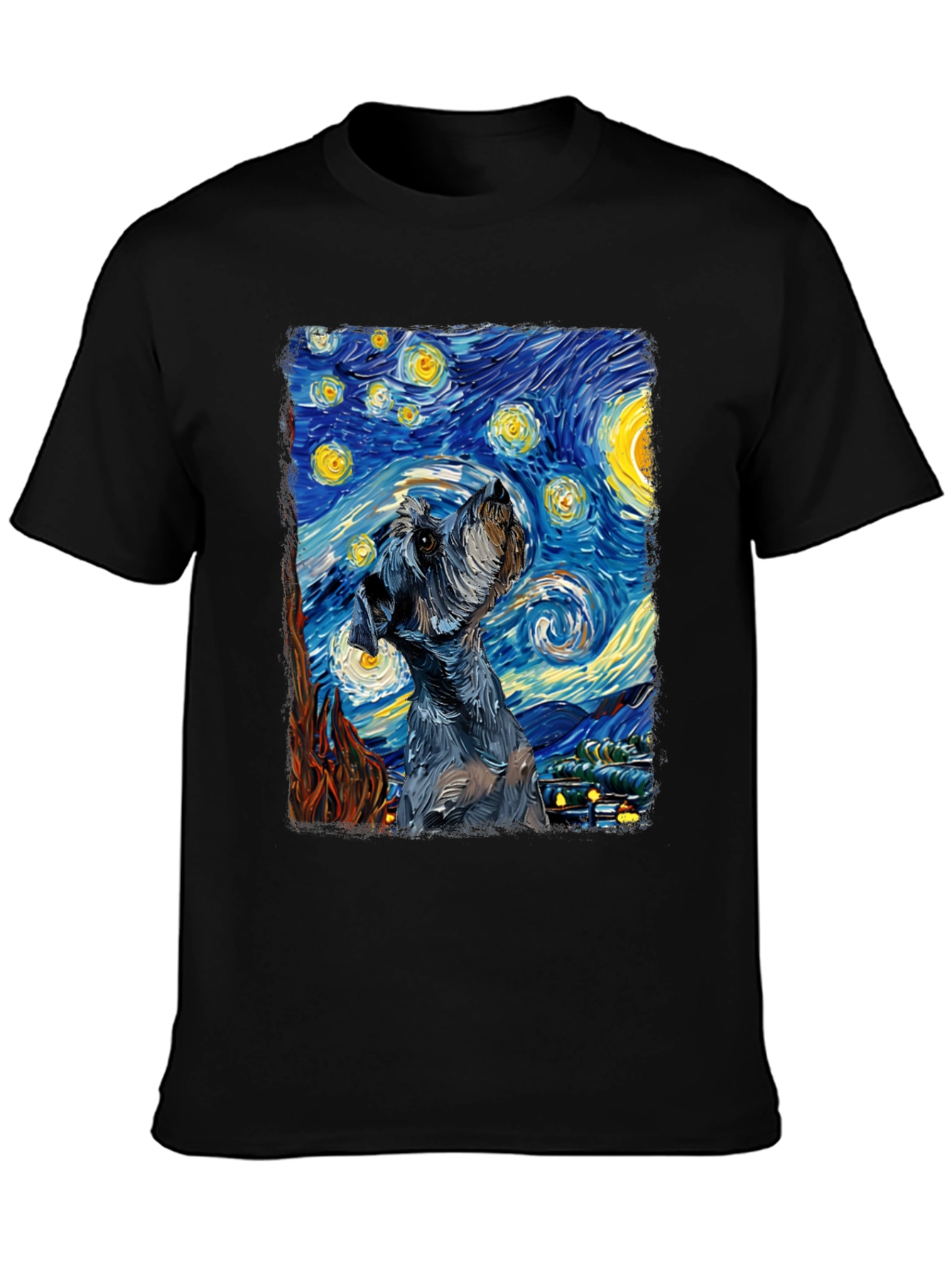 Starry Night Schnauzer T-Shirt